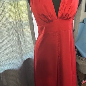 Banana Republic Red Backless Dress